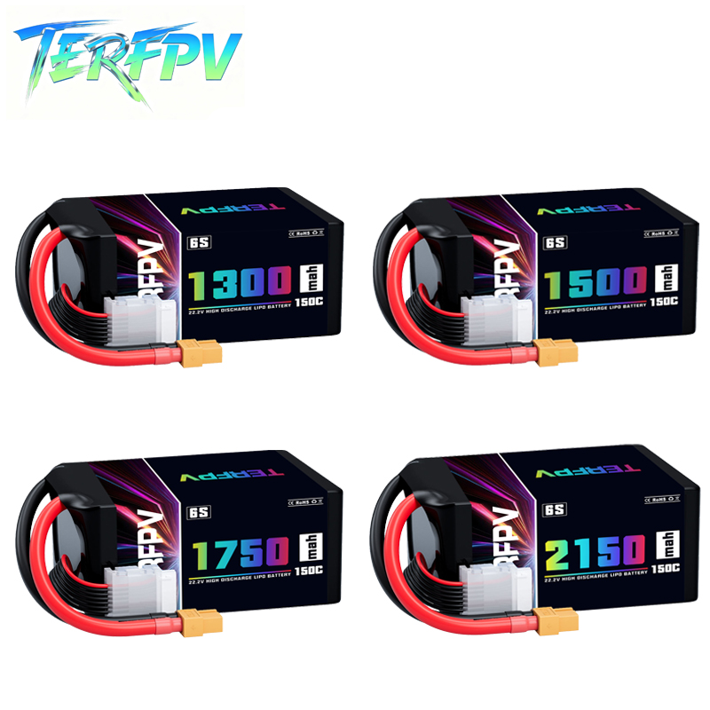 Drone Battery 3S - TERFPV Lipo Batterij 6S 22.2V 1300/1500/1750./2150mAh