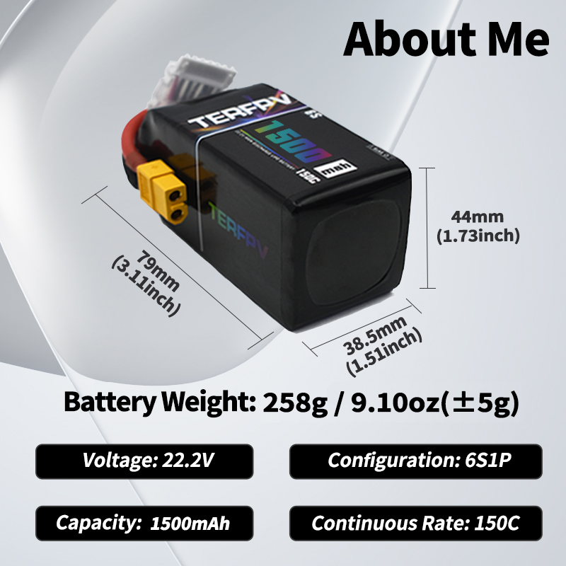 TERFPV Lipo Batterij 6S 22.2V  - Drone Battery 3S recensie en prijs