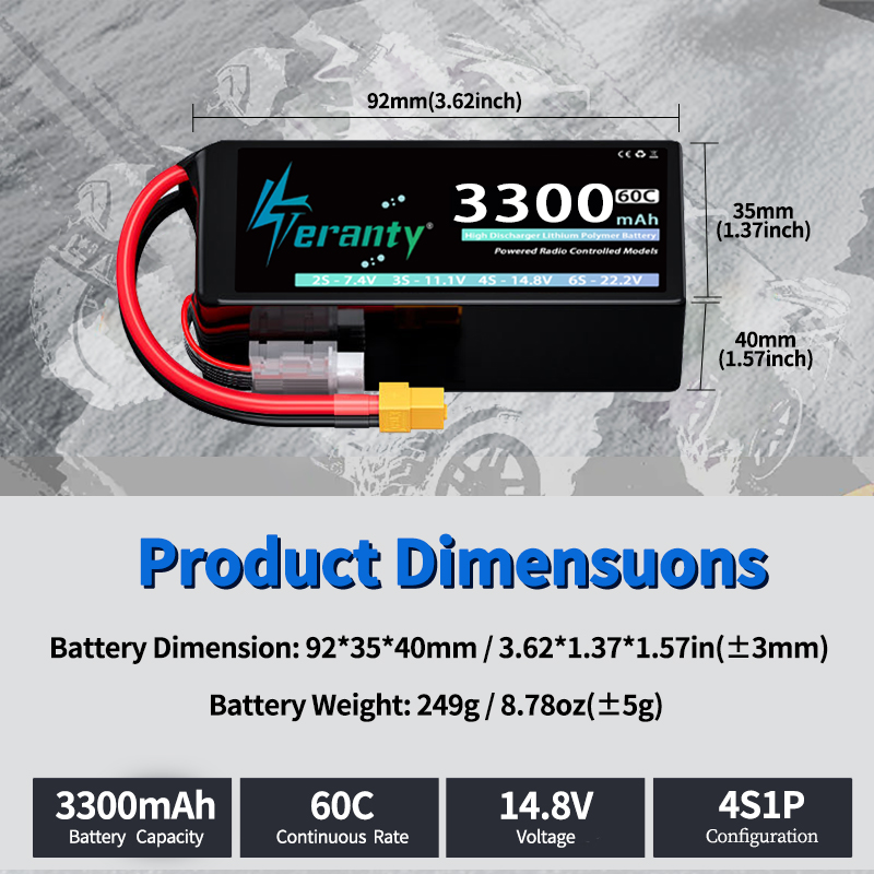 TERANTY 4S 3300mAh Lipo Batter - Drone Battery 3S recensie en prijs